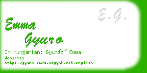 emma gyuro business card